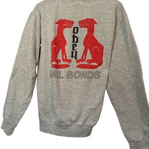 Obey Gray Sweatshirt with Red Graphic